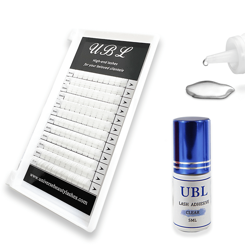Color Lash Extension + Clear Glue Combo Kit