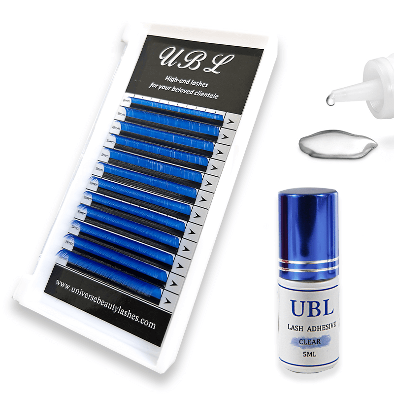 Color Lash Extension + Clear Glue Combo Kit
