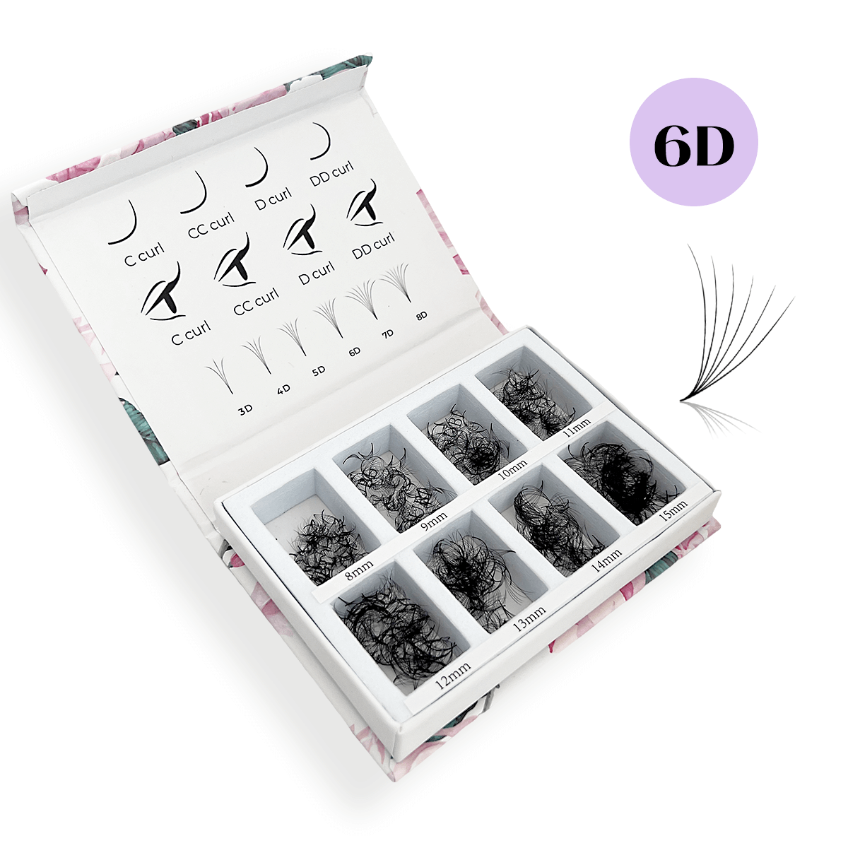 Mix-Length 6D 0.07 Handmade Premade Loose Fans - 800Fans