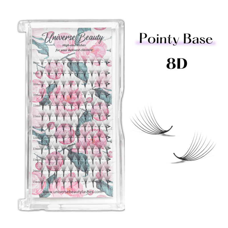 Pointy Base Premade Fans 8D Mega Volume 0.05mm Mix Length