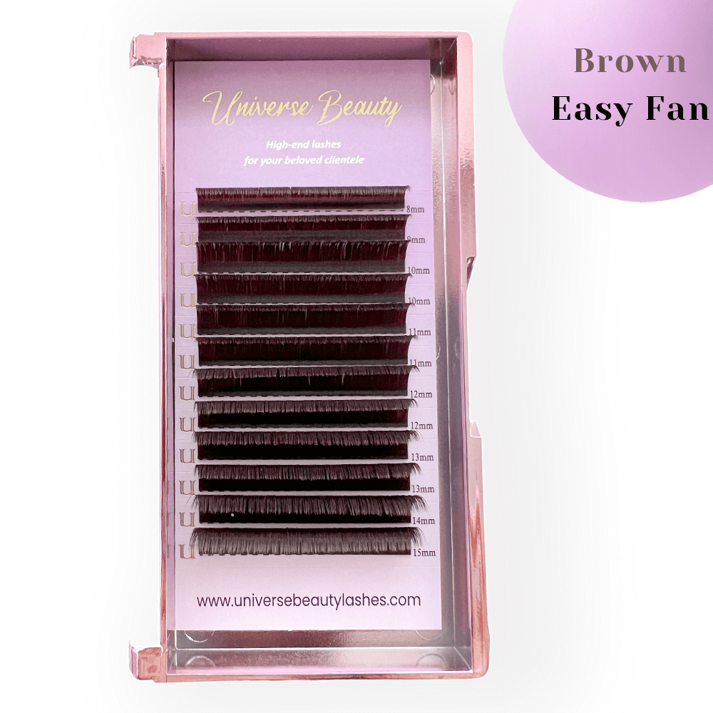 0.05mm Brown Easy Fan Lash Extensions
