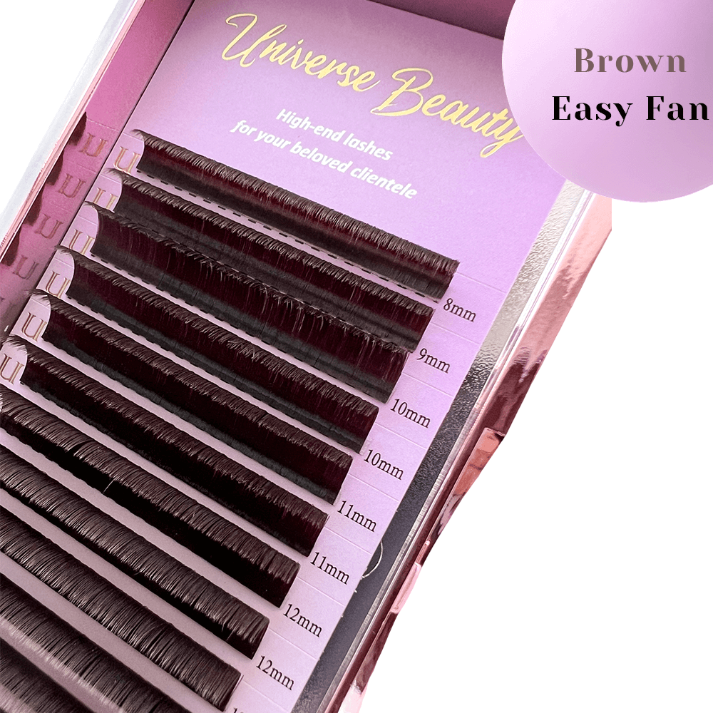 0.05mm Brown Easy Fan Lash Extensions