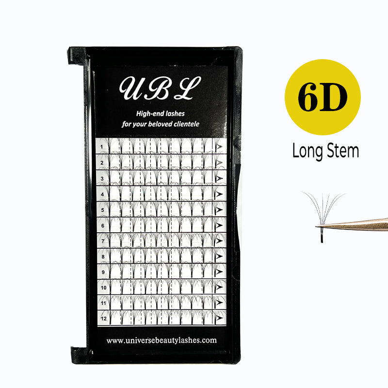 6D 0.07 Long Stem Premade Fans