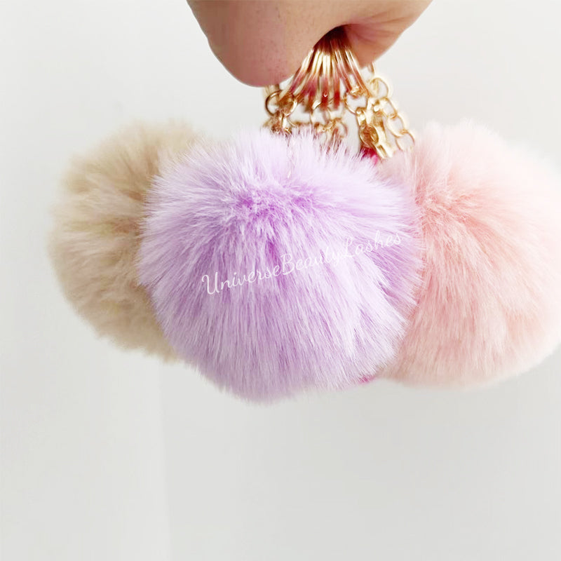 Diamond Disposable Eyelash Brushes and Mscara Wand with Key Ring and Spoolies Pompoms