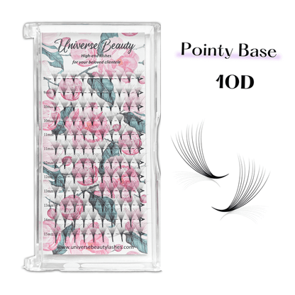 Pointy Base Premade Fans 10D Mega Volume  0.07mm Mix Length