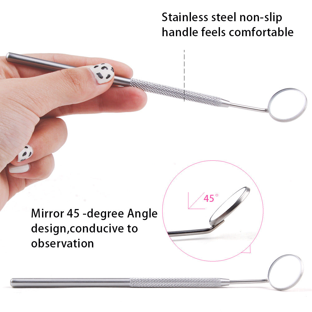 Silver Color Stainless Steel Lash Extension Mirror