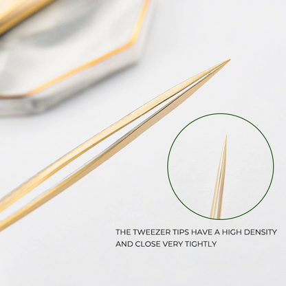 G07-Golden Tweezer for eyelash extensions