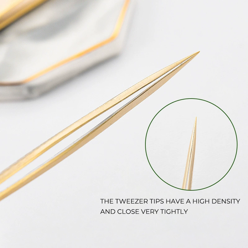 G03-Golden Tweezer for eyelash extensions