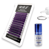 Color Lash Extension + Clear Glue Combo Kit