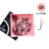 4D 0.07mm L Curl Premade Loose Fans Lash Extensions 500Fans