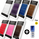 Color Lash Extension + Clear Glue Combo Kit
