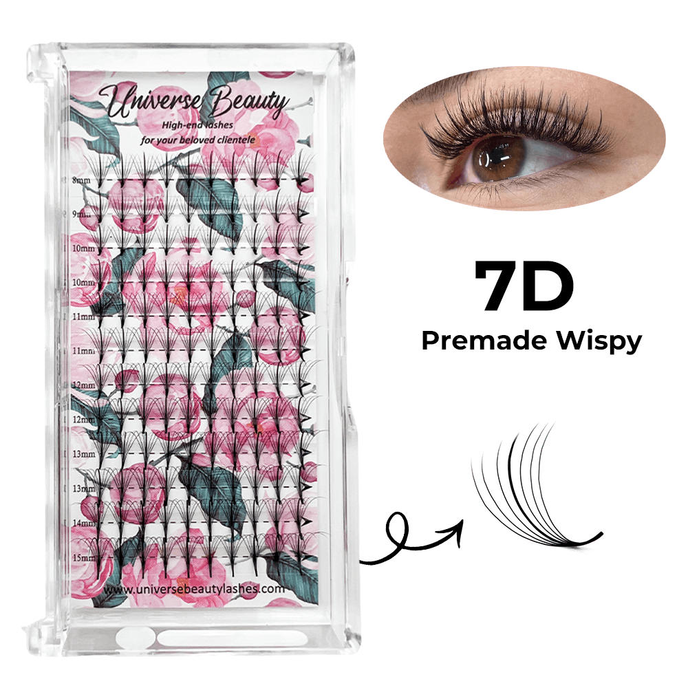 7D Premade Wispy Fans Spike 0.07 Mix Length D Curl