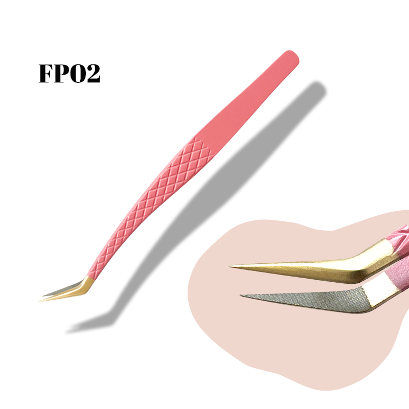 Fiber Tip Peach Tweezer Kit For Eyelash Extensions
