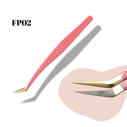 Fiber Tip Peach Tweezer Kit For Eyelash Extensions