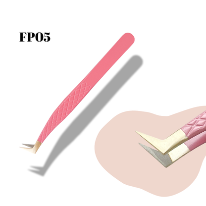 Fiber Tip Peach Tweezer Kit For Eyelash Extensions