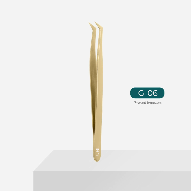 G06-Golden Tweezer for eyelash extensions