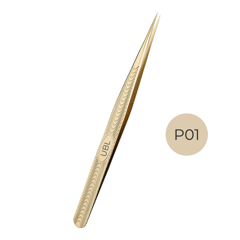 P01-Phenix Golden Tweezer for eyelash extensions
