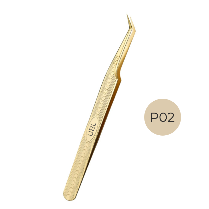P02-Phenix Golden Tweezer for eyelash extensions