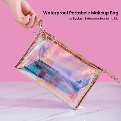 Waterproof Portabele Makeup Bag for Eyelash Extension Tranining Kit
