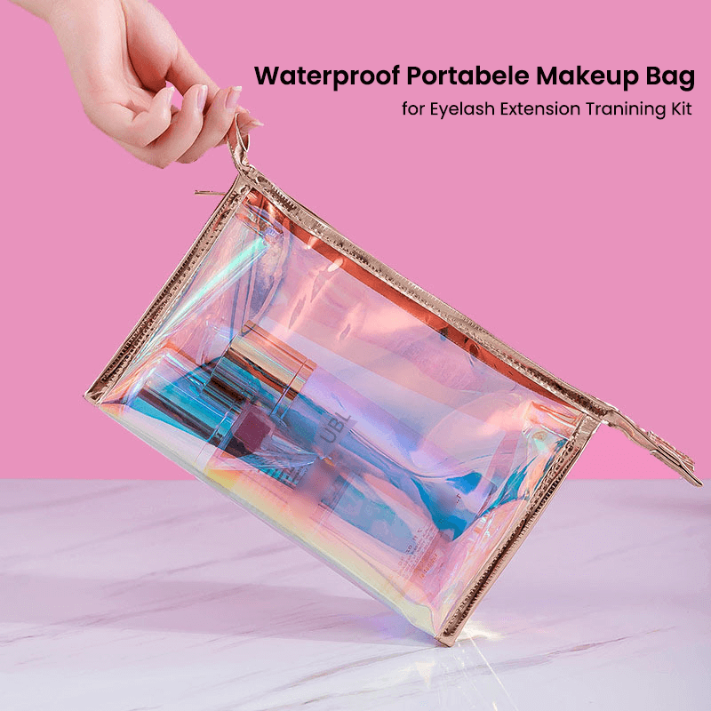 Waterproof Portabele Makeup Bag for Eyelash Extension Tranining Kit