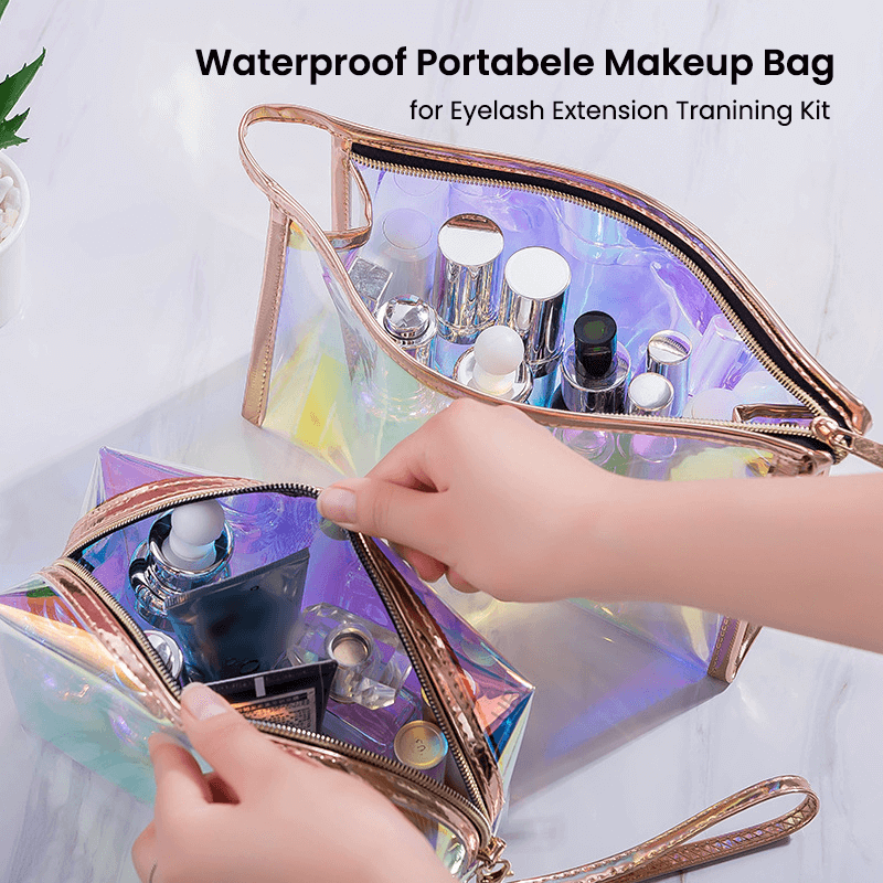 Waterproof Portabele Makeup Bag for Eyelash Extension Tranining Kit