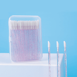 Glitter Lint Free Disposable Lash Brushes in box 50pcs