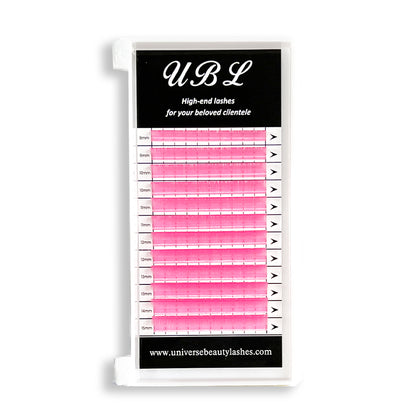 Pink Color Lashes 0.07 Premium Lash Extensions #CR