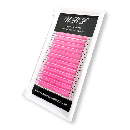 Pink Color Lashes 0.07 Premium Lash Extensions #CR