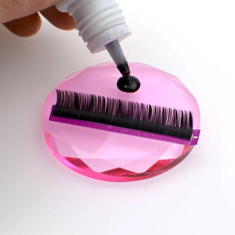 Pink Glass Glue Tile for Eyelash Extensions