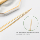 Golden Tweezer Kit For Eyelash Extensions (G01+G03+G04+G06)