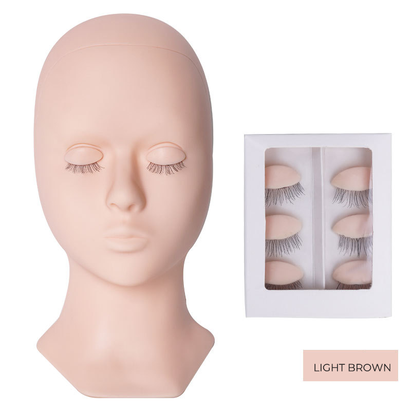 Silicone Training Mannequin Head for Eyelash Extensions