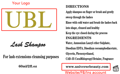 20*-Private Label Lash Shampoo 60ml