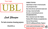 20*-Private Label Lash Shampoo 60ml